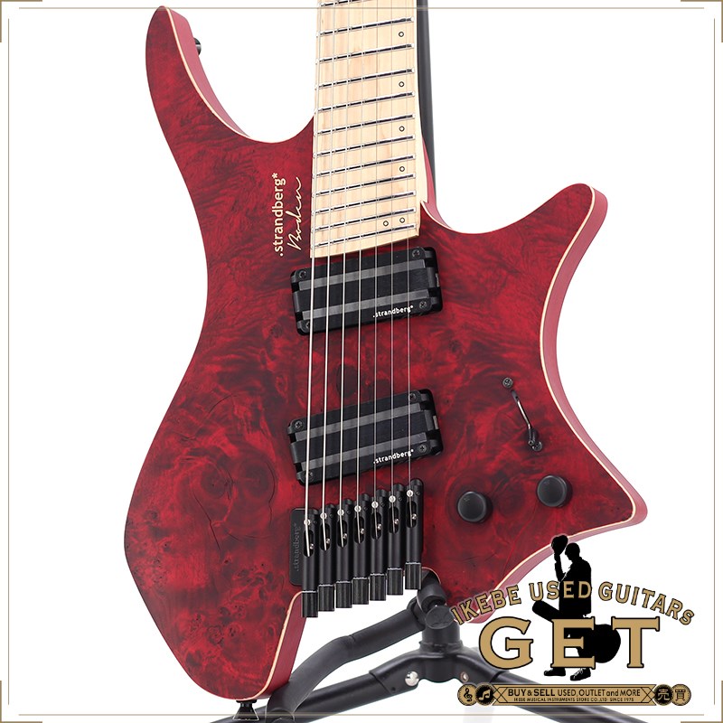 Strandberg Boden J7 Standard Poplar Burl Top Ash Back (Deep Red)の画像